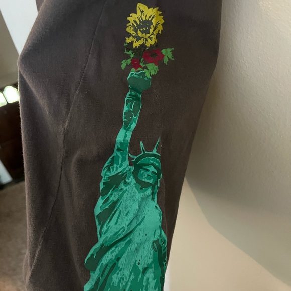 Vintage Bitten grey distressed look Cotton Top - Picture 5 of 5